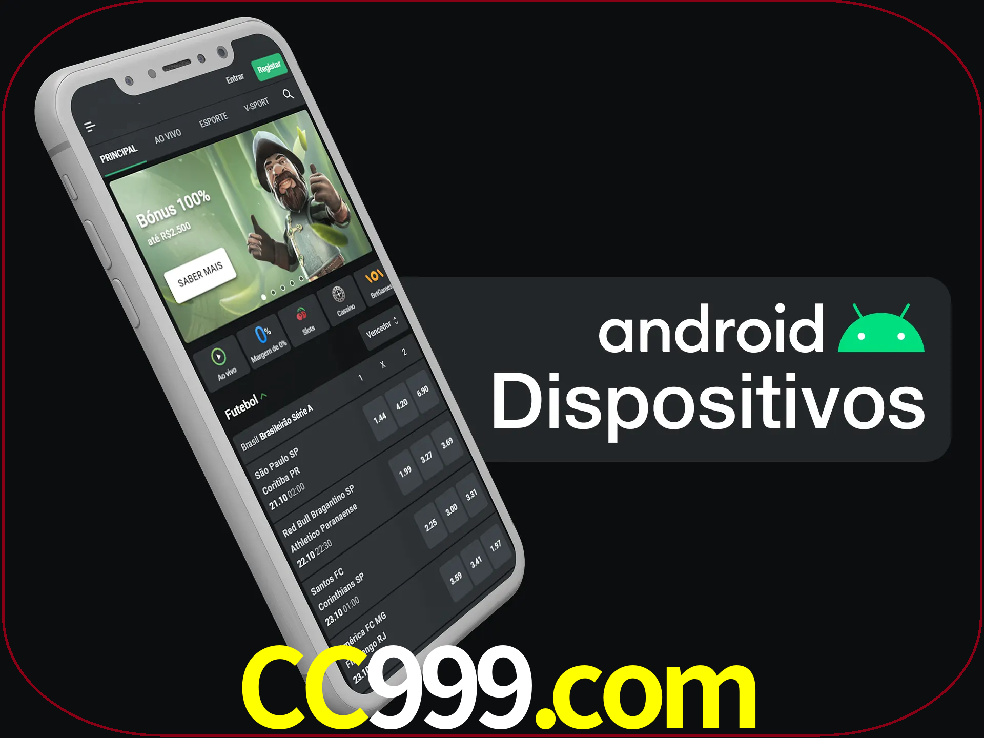 O aplicativo suporta a maioria de todos os dispositivos Android.