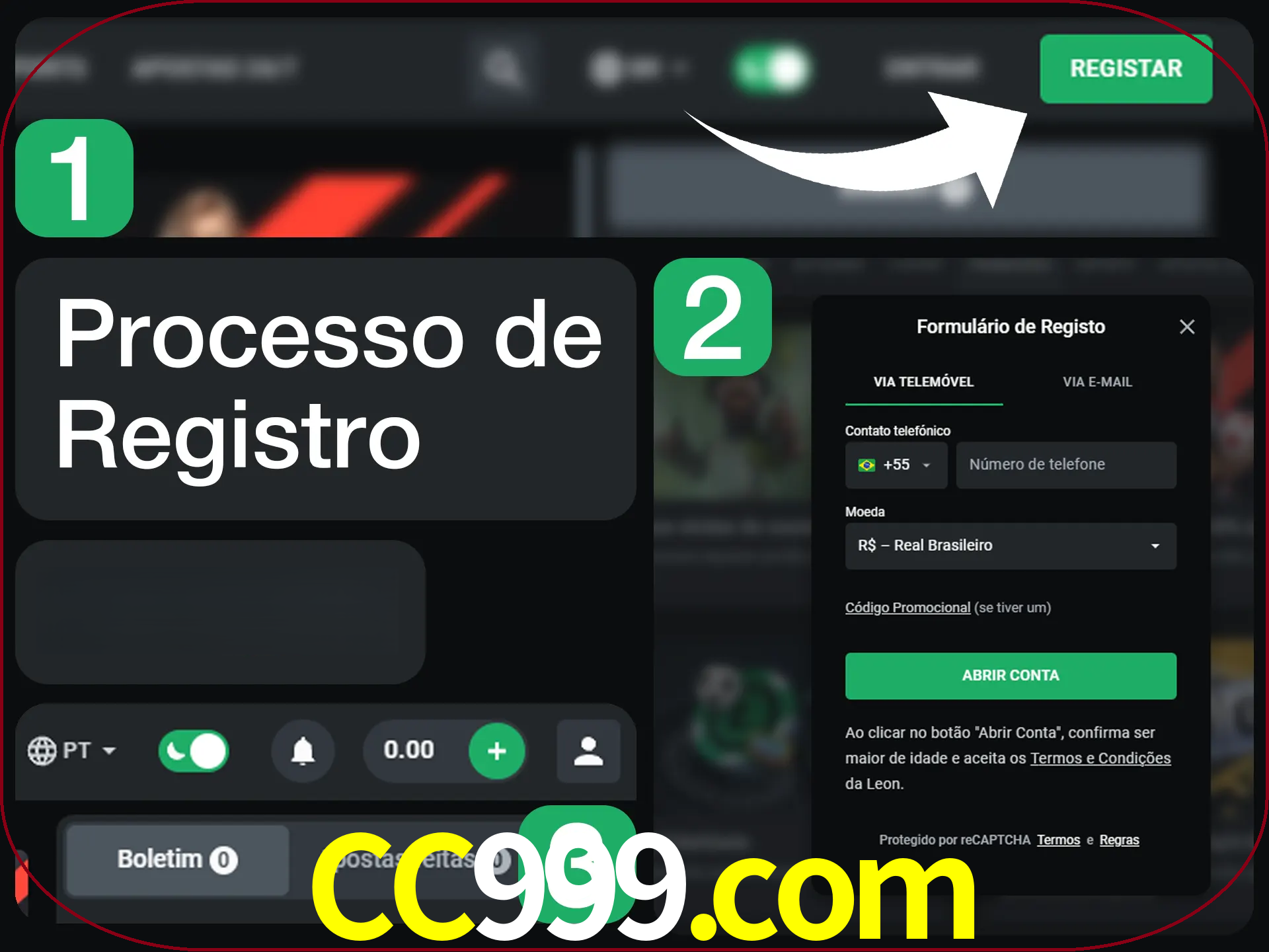 O processo de registro na LeonBet é simples.
